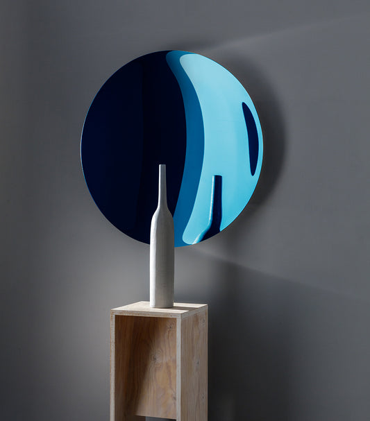 A Sun Bel Specchio Concavo Vetro Blu Cobalto 1 - Andrea Grazi